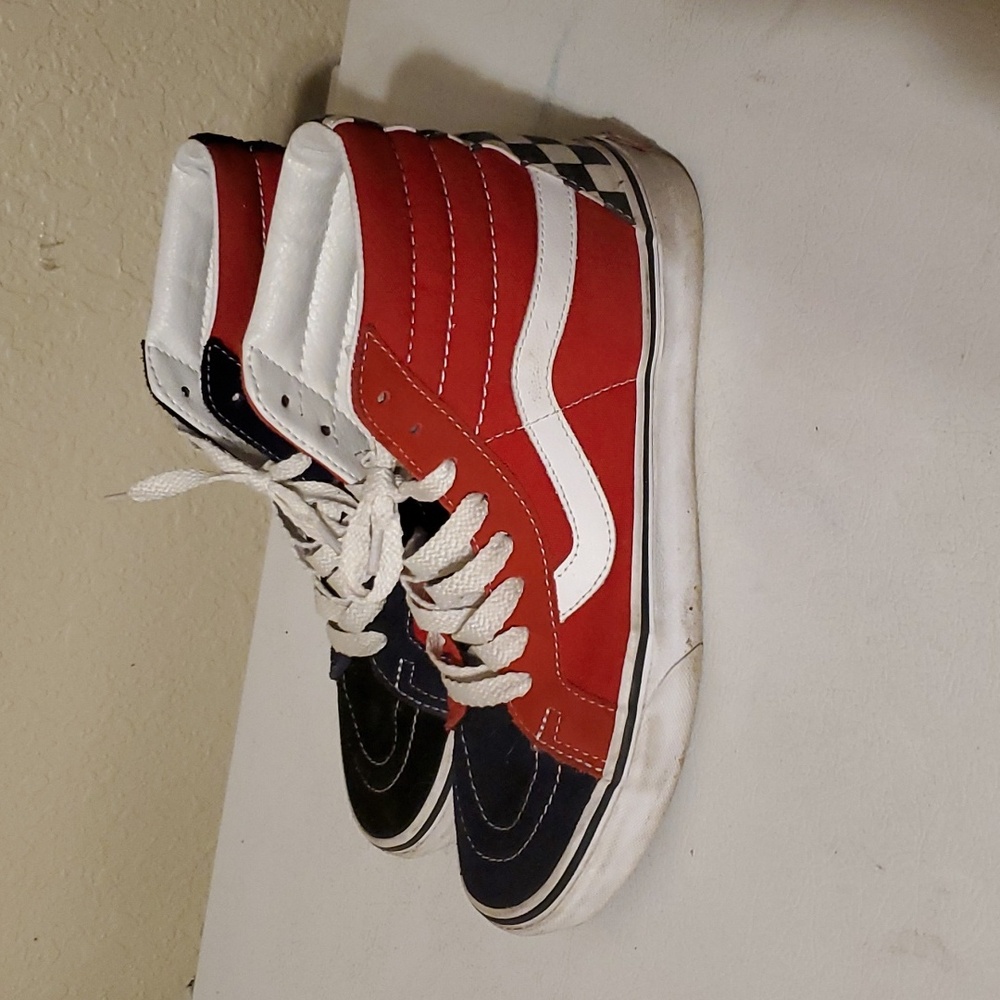 Vans Sk8-Hi Colorblock Checkerboard - Picture 2 of 9